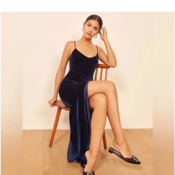 Reformation Romano Dress in Navy size L - Picture 3 of 15